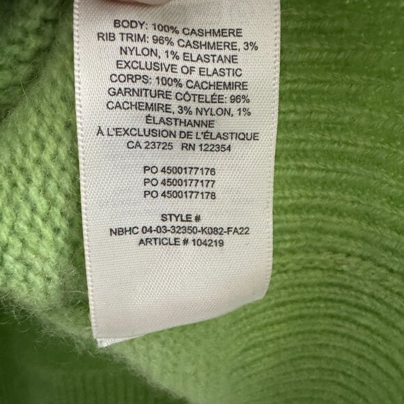 Wilfred Cashmere Turtleneck in Lime Green, size XS - Picture 5 of 6